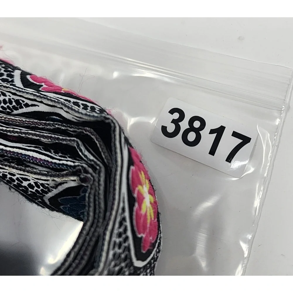 Embroidered Floral Fabric Belt Women's 41
